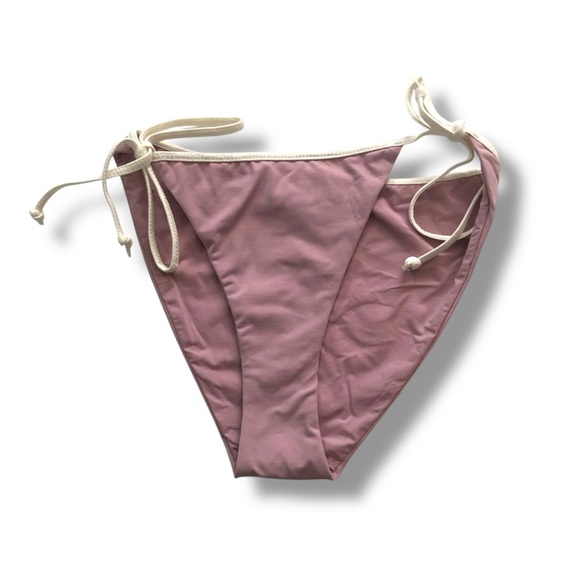 Marysia Swim Side Tie Bikini Bottom Purple & White NWOT Size Medium